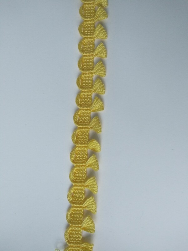 Yellow Press Tab Edge Trim 5/8" 18 Yard Reel