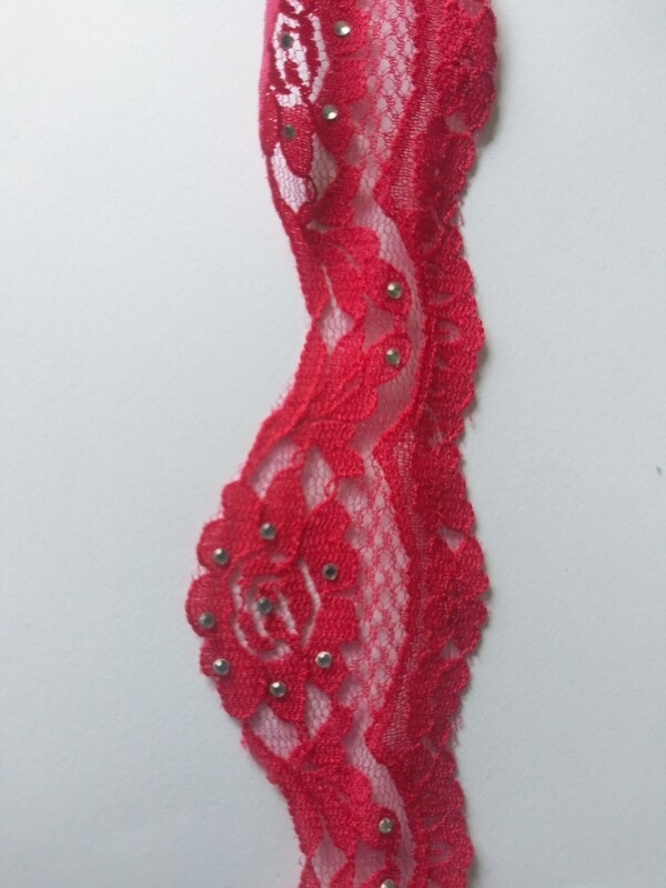 Hot Pink Lace Trim 1-1/2" 10 Yard Reel