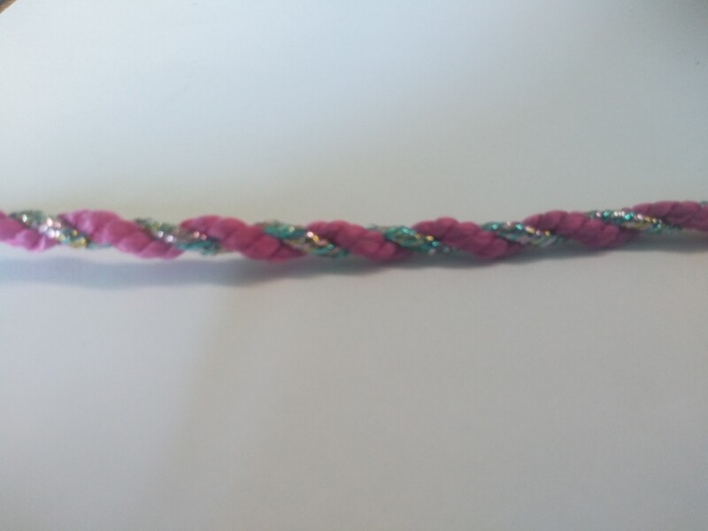 Rose/Rainbow Cobble Cord Trim 1/8" 36 Yard Reel