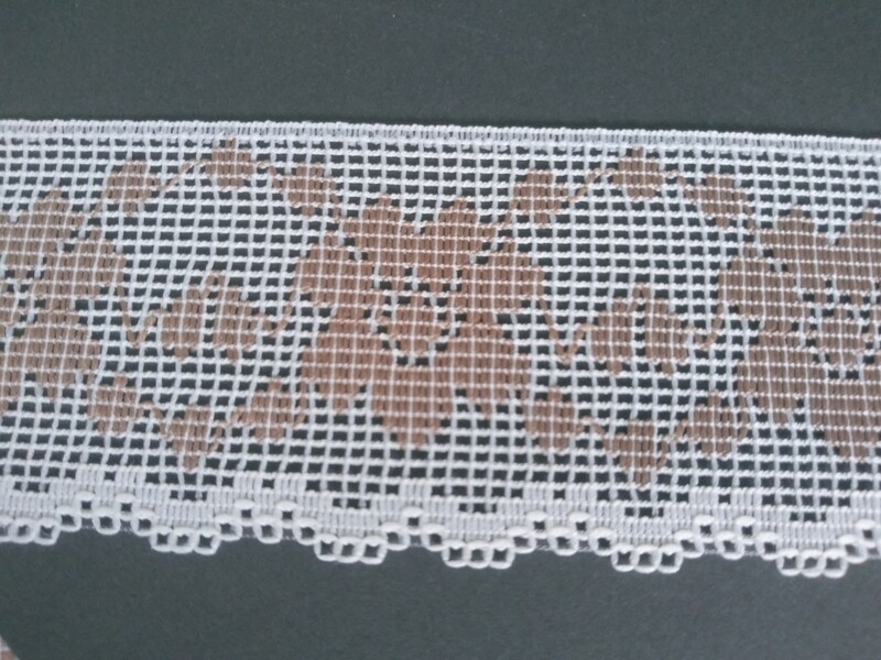 Cream/Tan Flat Lace Trim 2" 29 Yard Reel