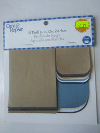 Dritz Twill Iron-On Patches, Pack of 16