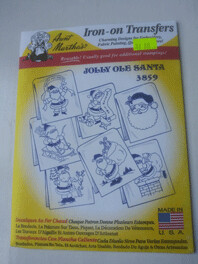 Aunt Martha's Iron-On Transfers #3859, Jolly Ole Santa