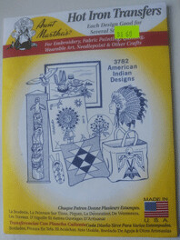 Aunt Martha's Hot Iron Transfers #3782, American Indian Designs