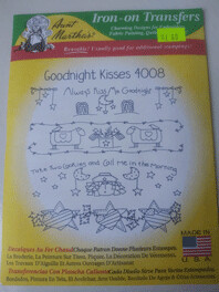 Aunt Martha's Iron-On Transfers #4008, Goodnight Kisses