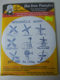 Aunt Martha's Hot Iron Transfers #4000, Windmills