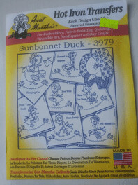 Aunt Martha's Hot Iron Transfers # 3979, Sunbonnet Duck