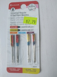 Singer Universal Regular & Ball Point Needles, Style 2020 & 2045, Package of 8, Assorted Sizes