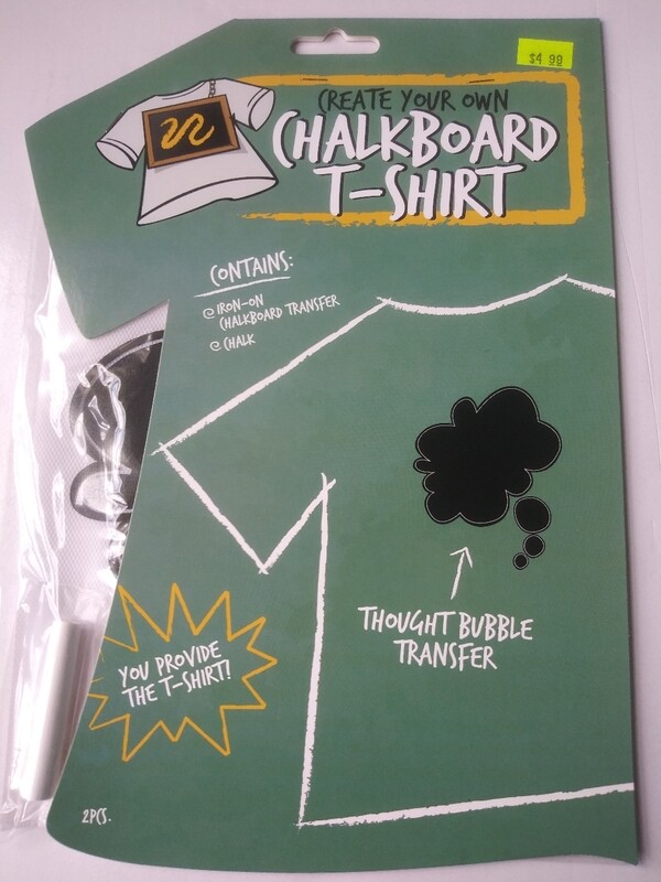 Simplicity Create Your Own Chalkboard T-Shirt, Thought Bubble Transfer