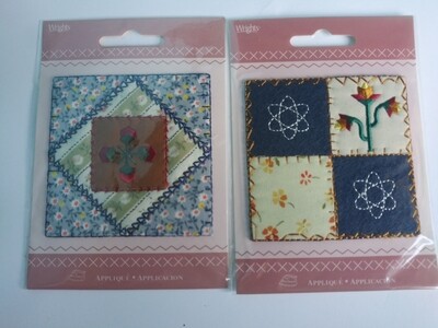 Wrights Quilt Block Iron-On Applique, 3 in. × 3 in., Set of 2