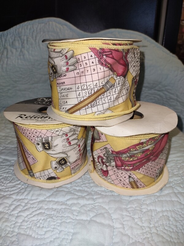 Golfing Ribbon 2.5"x 10yds Wired Edge
