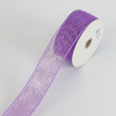 DECORATING MESH RIBBON, METALLIC, 2.5" X 25 YDS- LAVENDER