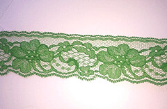 Green Lace Trim, 1 & 3/4" Wide - Price per Yard
