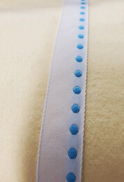Blue Circle Dot on White 5/8" Wide x 36 Yard Reel