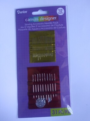 Darice Canvas Designer Sewing Accessory Needle Pack, 31 Pc