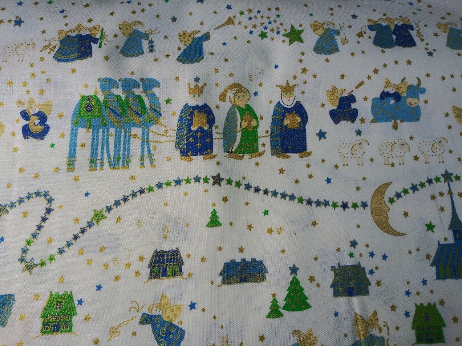 Holiday Minis by Turnowsky for QT Fabrics- White, Wise Men/Angels