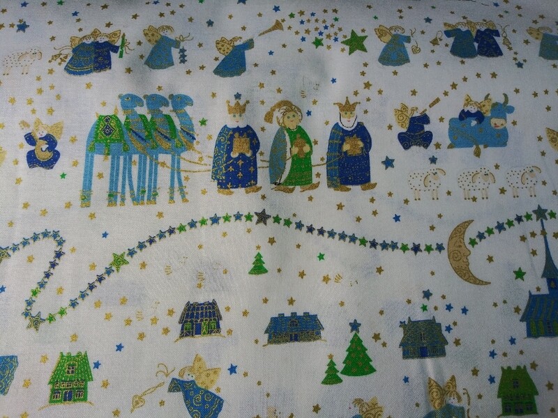Holiday Minis by Turnowsky for  QT Fabrics- White, Wise Men/Angels
