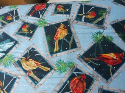 First Frost Birds by Turnowsky for QT Fabrics. Blue