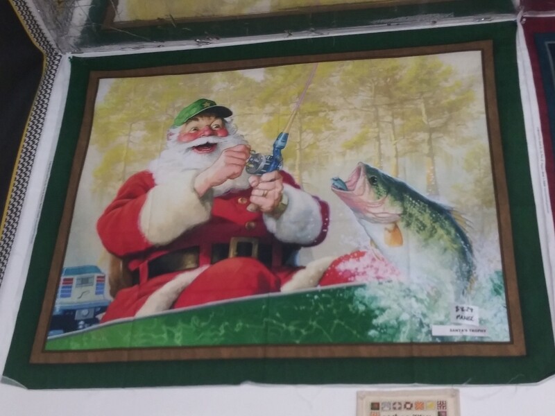 Santa's Trophy Panel, Approx. 44" w 36"