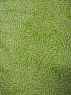 Green Floral Print Fabric