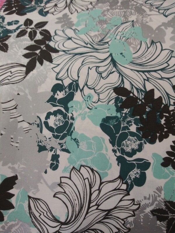 Large Metallic Floral Print