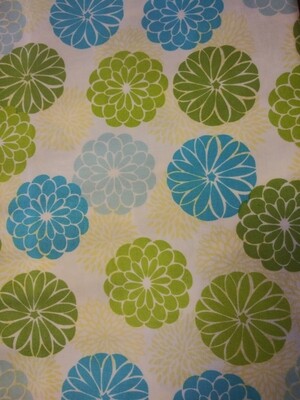 Green/Blue Floral Print