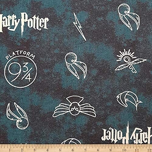 Camelot Wizarding World Harry Potter Symbols in Dark Teal