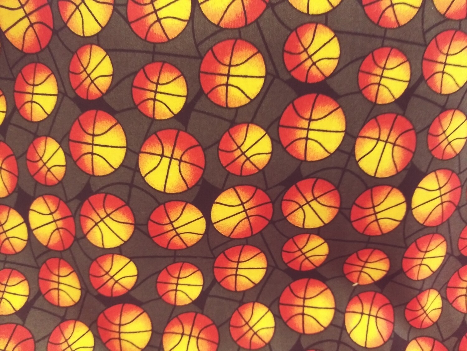 Basketball Print Fabric