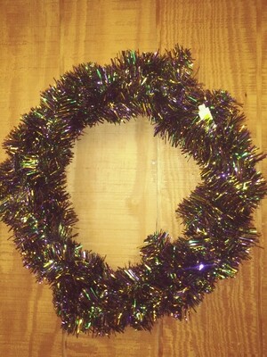 Gold/Green/Purple Metallic Wreath Form, 16