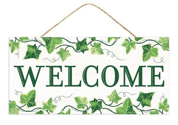 12.5"L X 6"H Welcome/Ivy Sign
