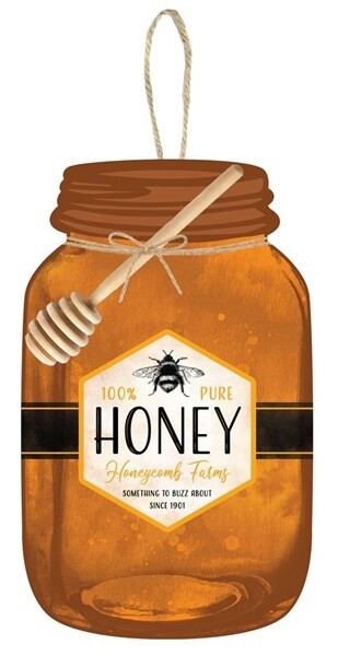 10"H x 6"L Honey Mason Jar Sign