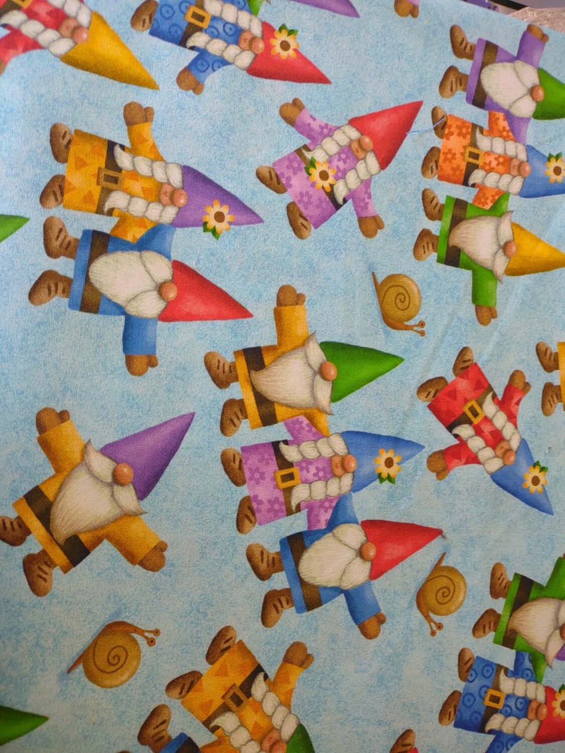 Tossed Gnomes in Multi byTim Bowers for QT Fabrics