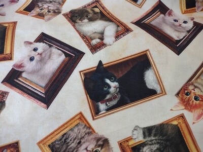 Kitten Portrait Fabric by MHS Licensing for QT Fabrics