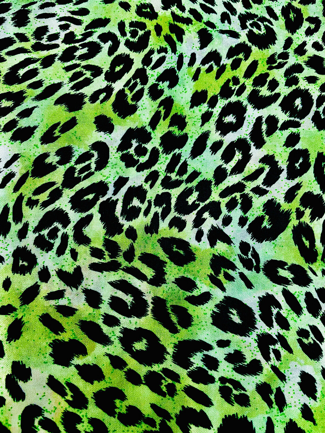 Isabella Leopard Print in Green By Quilting Treasures 