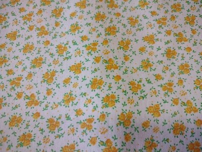 Yellow Floral Print Fabric