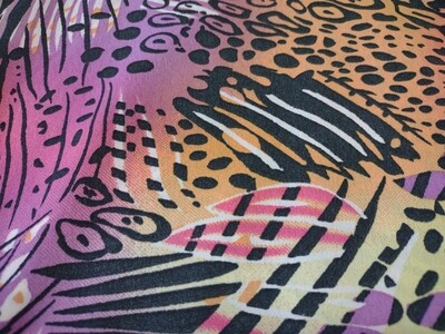 Bright Animal Print Polyester Fabric