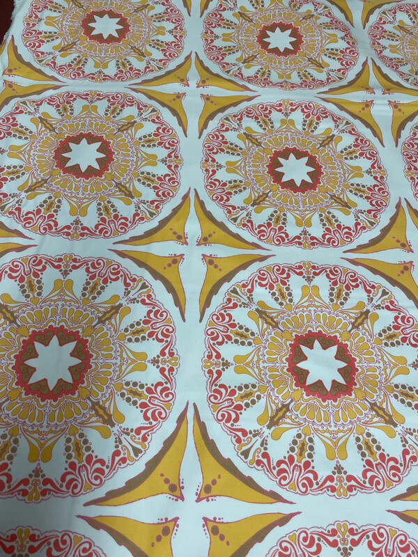 Tina Givens Lilliputian Fields Sateen- Suzano Mod . Sundapple . Free Spirit. 100 % Cotton.