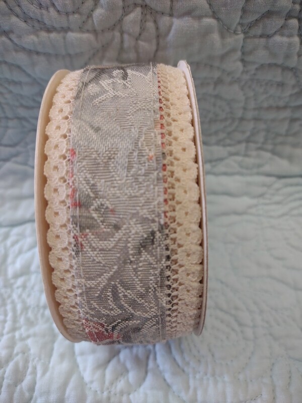 Dynasty Collection Floral Ribbon by Reliant, 1.5" x 10 Yards, Cream