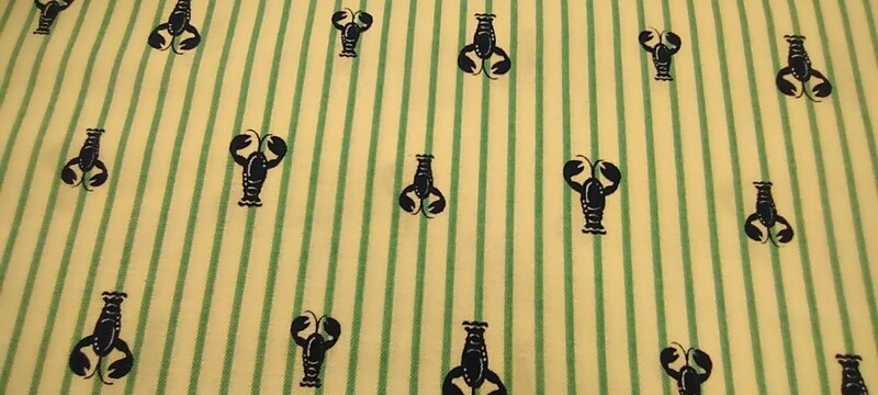 Seaside Lobster Stripe, Teal, by Riley Blake