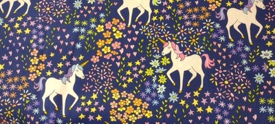 Unicorn Field in Navy, Believe by Kim Schaefer for Andover
