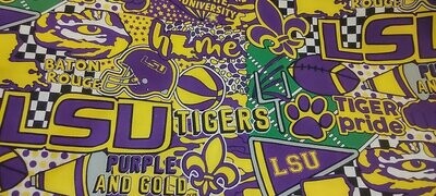 Louisiana State University Fabric by Corey Paige Designs for Sykel Enterprises