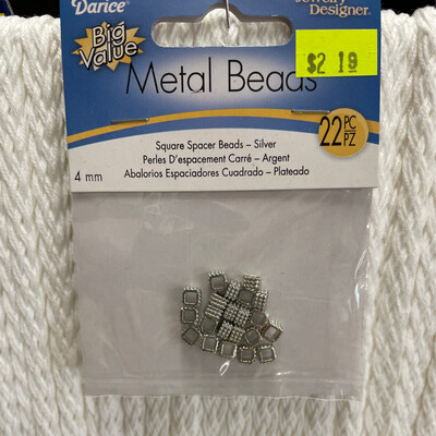 Square Metal Spacer Beads