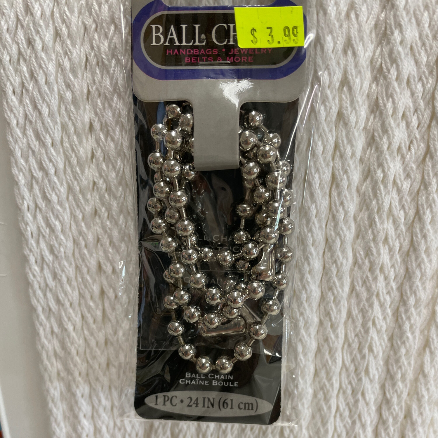 Ball Chain 24 In. With 3 Connectors