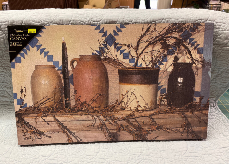 Crocks And Berries Lighted Canvas By Billy Jacobs