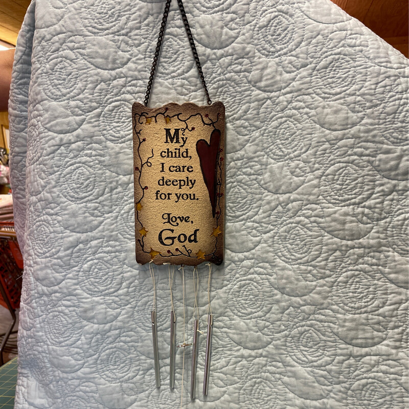 Love God Slate Windchime