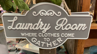Laundry Room Metal Hanging Sign