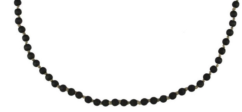 39” Black Round Bead Garland