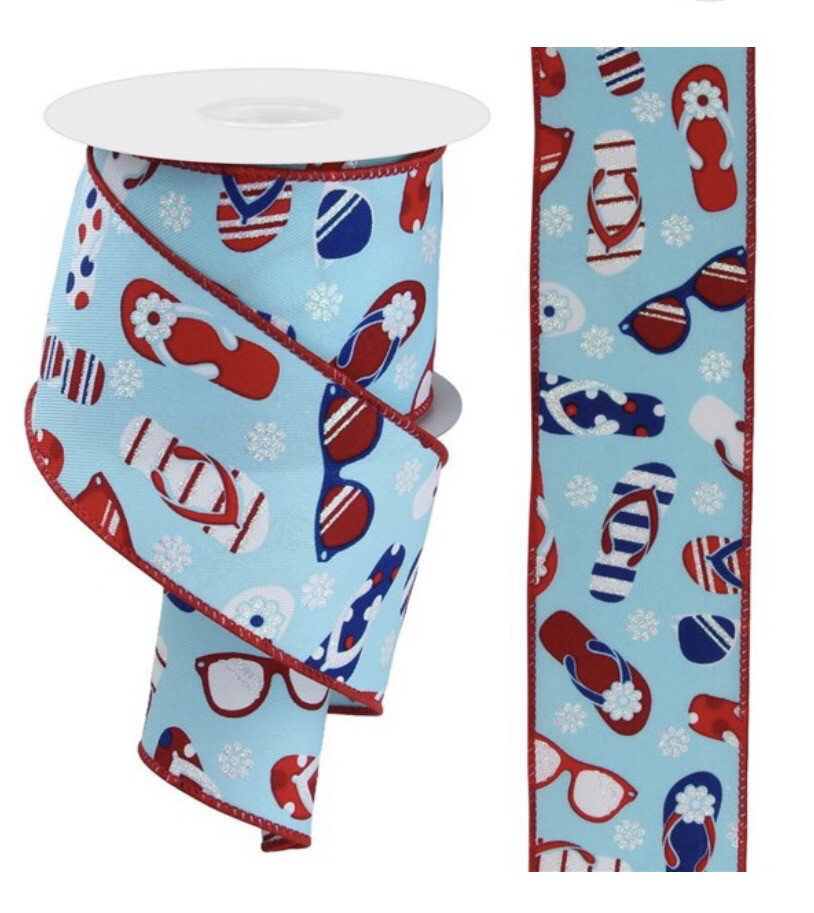Flip Flops & Sunglasses 2.5” X 10 Yds.