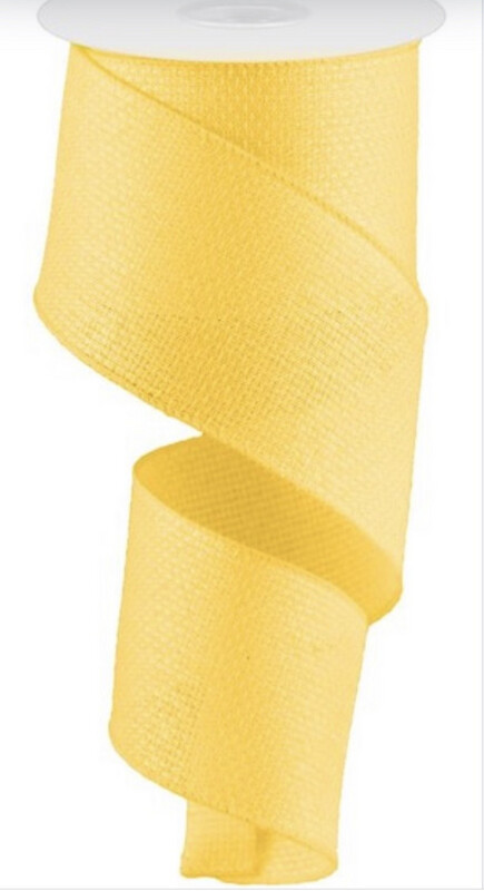 Sun Yellow 2.5”X 10 Yds. Cross Royal Ribbon 03597