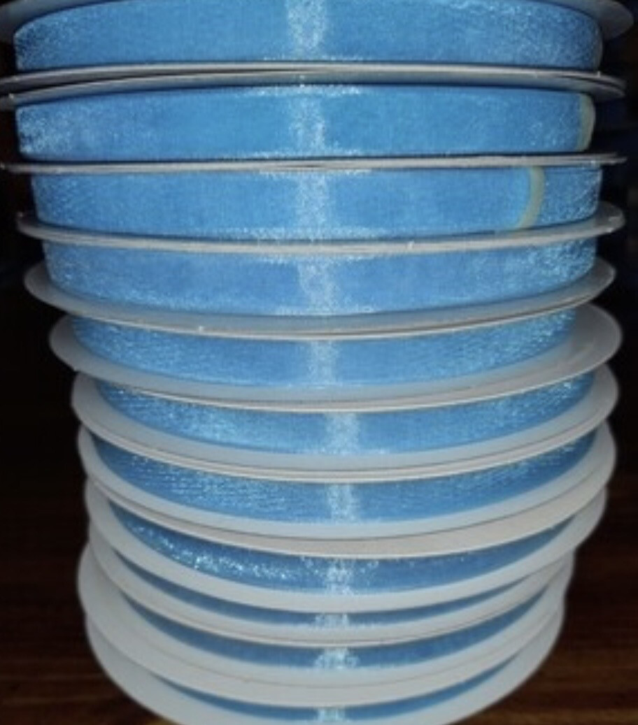 Turquoise Blue 3/8" x 100 yds Luster Sheer  03753