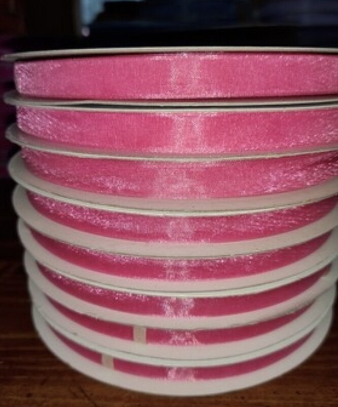 Shocking Pink 3/8" x 100 yds Luster Sheer